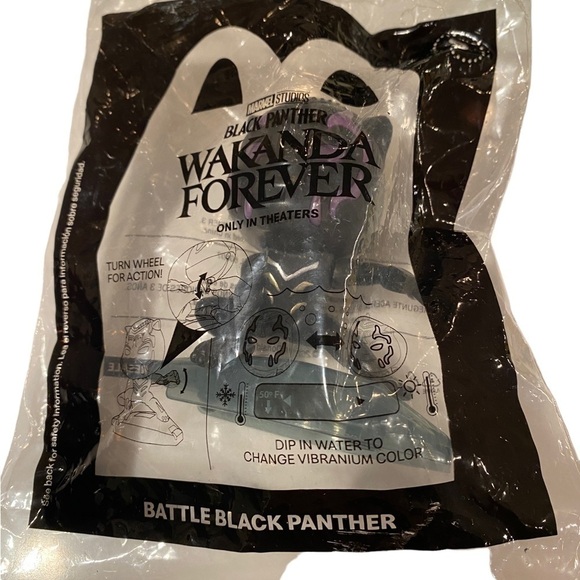 2022 McDonald's Happy Meal Toy, WAKANDA FOREVER #9 Battle Black Panther NEW - Picture 1 of 5